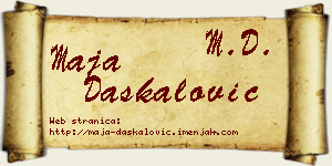 Maja Daskalović vizit kartica